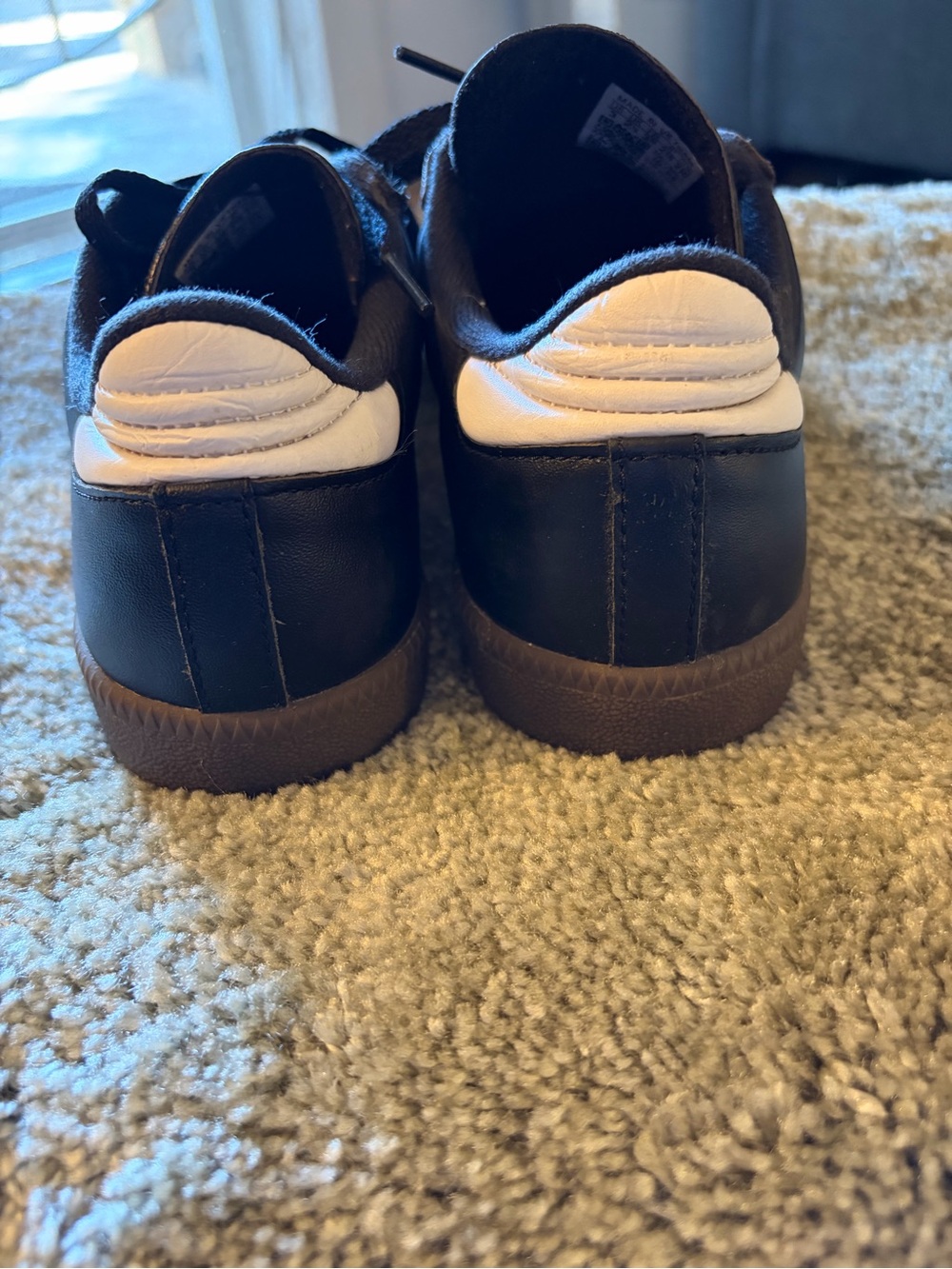 adidas Kids Black and White Samba Sneaker size 3 - Picture 3 of 7